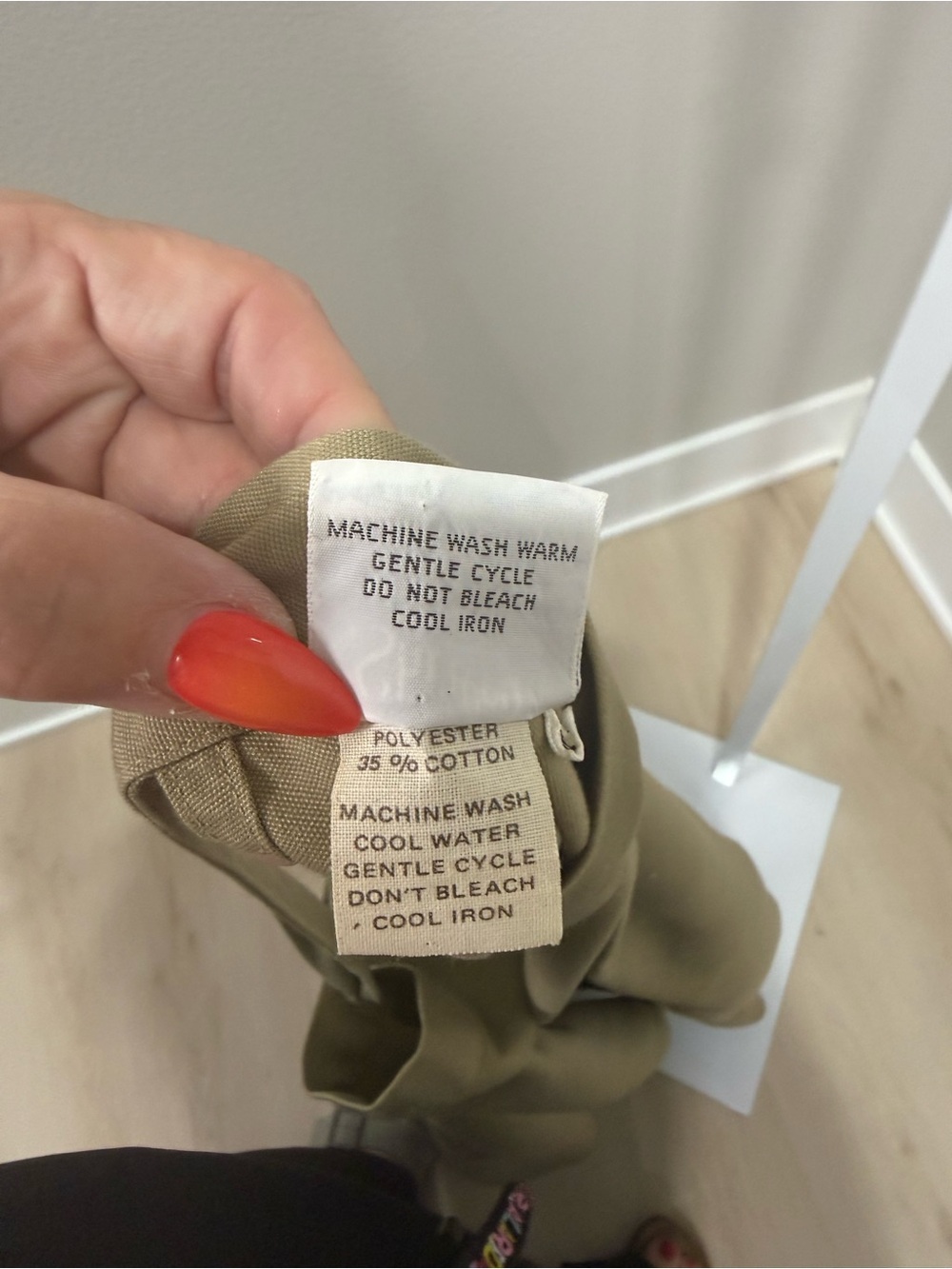 Khaki A-Line Midi Skirt with Embroidered Pelican - Picture 4 of 6